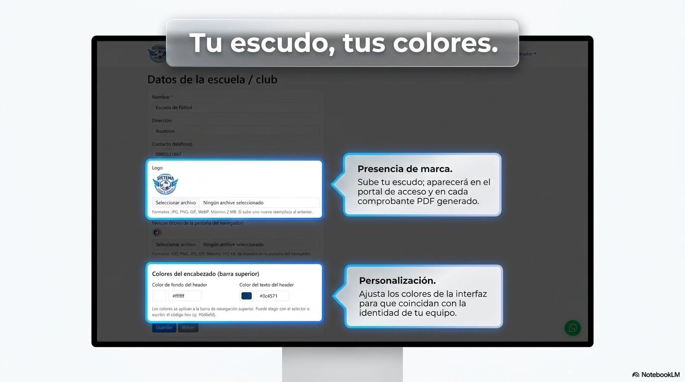 Panel de configuración del sistema